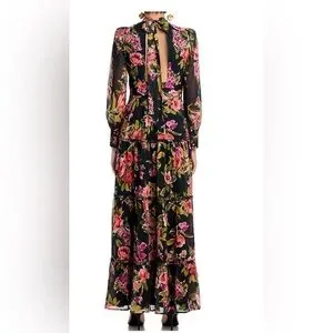Aqua | Dresses | Aqua Romantic Floral Maxi Dress Size Medium | Poshmark